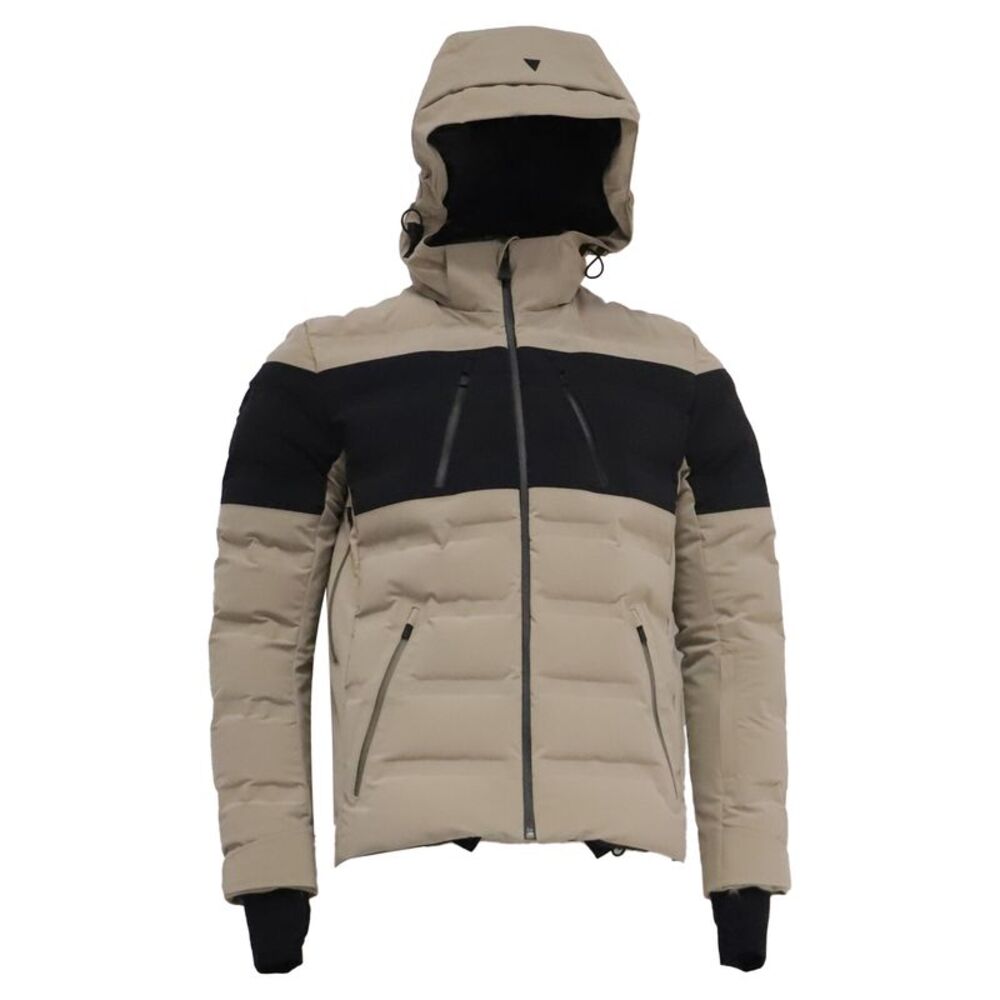 Aztech Mountain Super Nuke Two-Tone Hooded Down Ski Jacket in Multicolor
